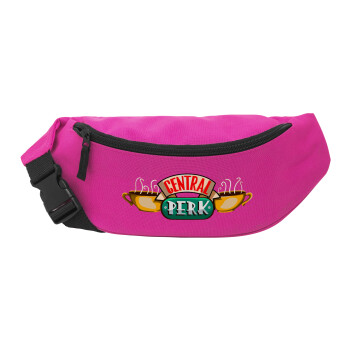 Central perk, Unisex waist bag (banana) in PINK color with 2 pockets