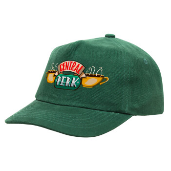 Central perk, Children's Baseball Cap, 100% Cotton Drill, GREEN (COTTON, CHILDREN'S, ONE SIZE)