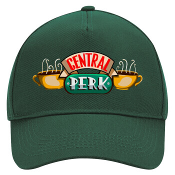 Central perk, Καπέλο Ενηλίκων Ultimate ΠΡΑΣΙΝΟ, (100% ΒΑΜΒΑΚΕΡΟ DRILL, ΕΝΗΛΙΚΩΝ, UNISEX, ONE SIZE)
