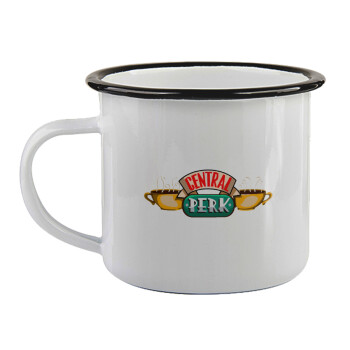 Central perk, Κούπα εμαγιέ με μαύρο χείλος 360ml
