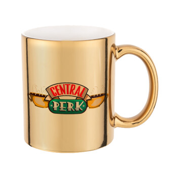 Central perk, Mug ceramic, gold mirror, 330ml