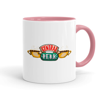 Central perk, Mug colored pink, ceramic, 330ml