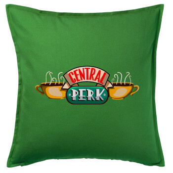 Central perk, Sofa cushion Green 50x50cm includes filling