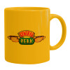 Ceramic coffee mug yellow, 330ml