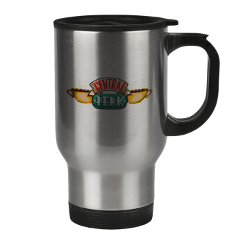 Central perk, Stainless steel travel mug with lid, double wall 450ml
