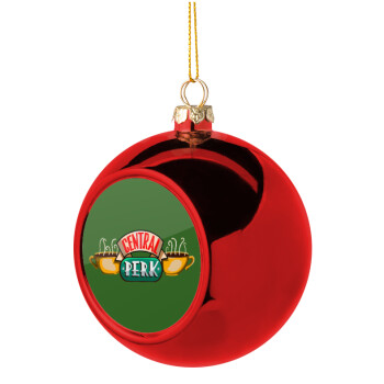 Central perk, Χριστουγεννιάτικη μπάλα δένδρου Κόκκινη 8cm