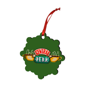 Central perk, Χριστουγεννιάτικο στολίδι snowflake ξύλινο 7.5cm