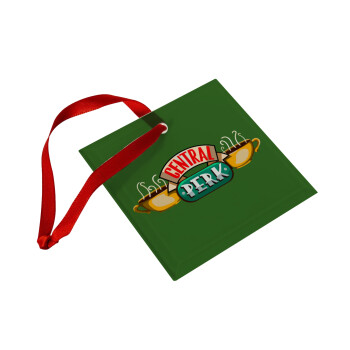 Central perk, Christmas ornament, glass square ornament 9x9cm