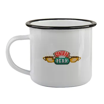 Central perk, Κούπα εμαγιέ με μαύρο χείλος 360ml