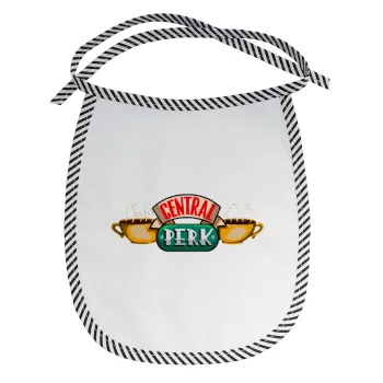 Central perk, Σαλιάρα μωρού αλέκιαστη με κορδόνι Μαύρη