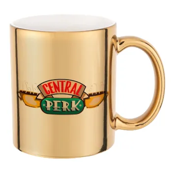 Central perk, Mug ceramic, gold mirror, 330ml