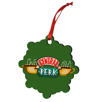 Central perk, Στολίδι Χριστουγεννιάτικο στολίδι snowflake ξύλινο 7.5cm