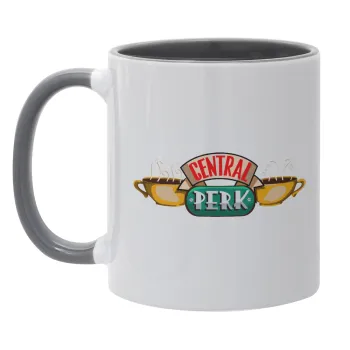 Central perk, Κούπα χρωματιστή γκρι, κεραμική, 330ml