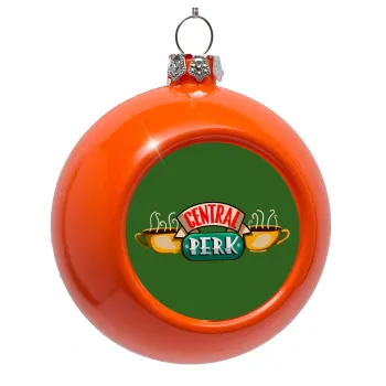Central perk, Στολίδι Χριστουγεννιάτικη μπάλα δένδρου Πορτοκαλί 8cm