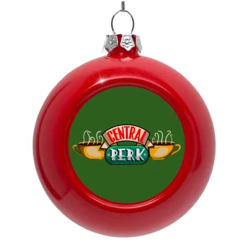 Central perk, Στολίδι Χριστουγεννιάτικη μπάλα δένδρου Κόκκινη 8cm
