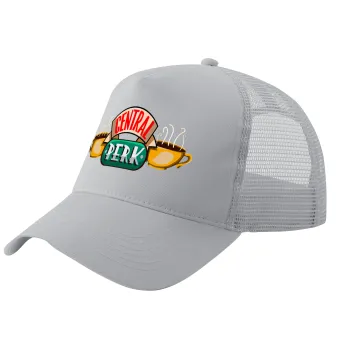 Central perk, Trucker Hat with Mesh, GREY, (COTTON, KIDS, UNISEX, ONE SIZE)