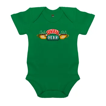 Central perk, Βρεφικό φορμάκι μωρού, ΠΡΑΣΙΝΟ, 100% Organic Cotton, κοντομάνικο