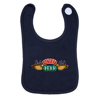 Central perk, Σαλιάρα με Σκρατς 100% Organic Cotton Μπλε (0-18 months)