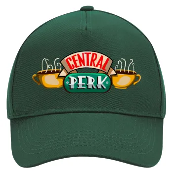 Central perk, Καπέλο Ενηλίκων Ultimate ΠΡΑΣΙΝΟ, (100% ΒΑΜΒΑΚΕΡΟ DRILL, ΕΝΗΛΙΚΩΝ, UNISEX, ONE SIZE)