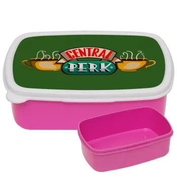 Central perk, ΡΟΖ παιδικό δοχείο φαγητού (lunchbox) πλαστικό (BPA-FREE) Lunch Βox M18 x Π13 x Υ6cm