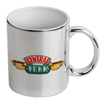 Central perk, Mug ceramic, silver mirror, 330ml
