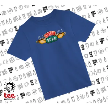 Central perk, Παιδικό T-Shirt ΜΠΛΕ από 100% βαμβάκι, για κάθε μέρα. Vegan & OEKO-TEX πιστοποιημένο.