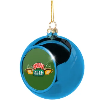 Central perk, Blue Christmas tree ball ornament 8cm