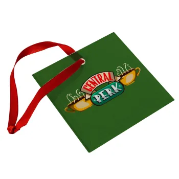 Central perk, Christmas ornament, glass square ornament 9x9cm