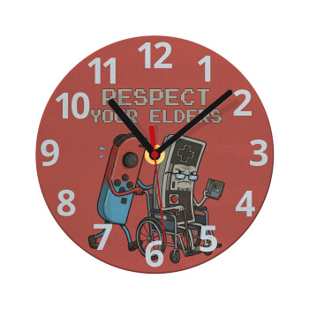 Respect your Elders, Ρολόι τοίχου γυάλινο (20cm)