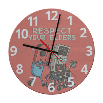 Respect your Elders, Ρολόι τοίχου γυάλινο (30cm)