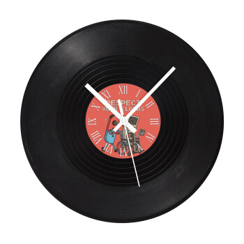 Respect your Elders, Ρολόι τοίχου Βινύλιο (30cm)