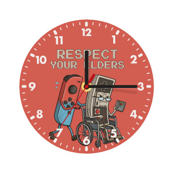 Respect your Elders, Ρολόι τοίχου ξύλινο (20cm)