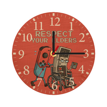 Respect your Elders, Ρολόι τοίχου ξύλινο plywood (20cm)