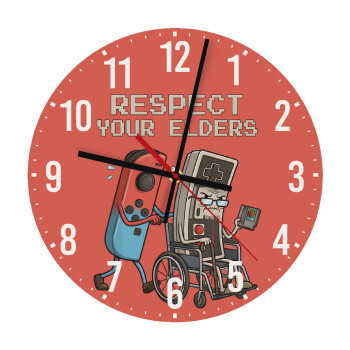 Respect your Elders, Ρολόι τοίχου ξύλινο (30cm)