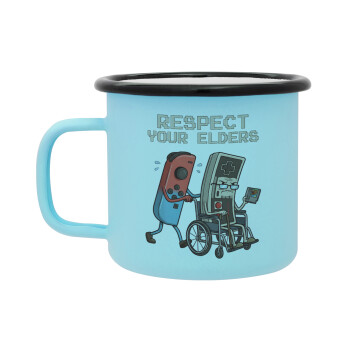 Respect your Elders, Κούπα Μεταλλική εμαγιέ ΜΑΤ σιέλ 360ml