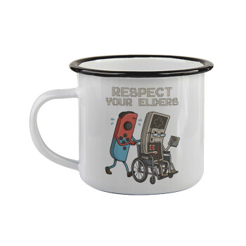 Respect your Elders, Κούπα εμαγιέ με μαύρο χείλος 360ml