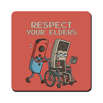 Respect your Elders, Τετράγωνο μαγνητάκι ξύλινο 9x9cm