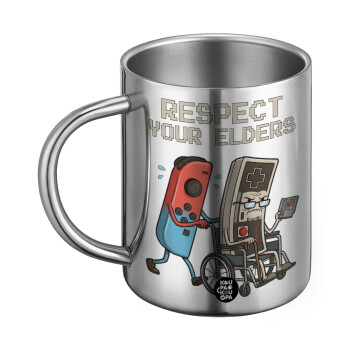 Respect your Elders, Ανοξείδωτη Μεταλλική Κούπα 450ml - Διπλού Τοιχώματος