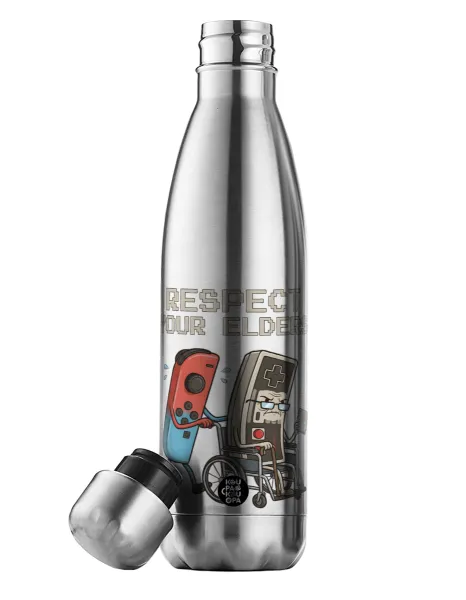 Respect your Elders — Inox (Stainless steel) double-walled metal mug, 500ml