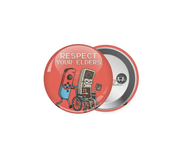 Respect your Elders — Pin badge, 5cm