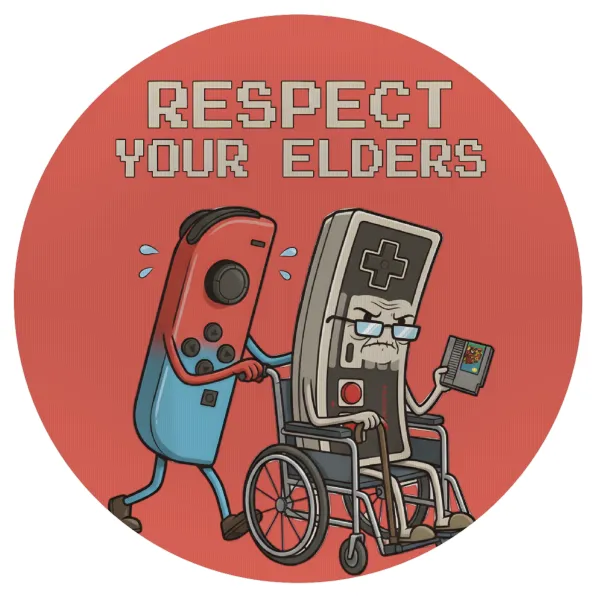 Respect your Elders — Mousepad Round 20cm