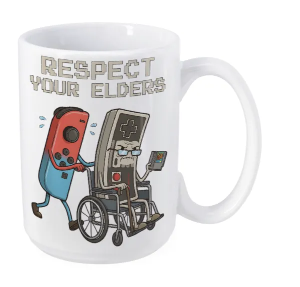 Respect your Elders — Mega mug, ceramic, 450ml