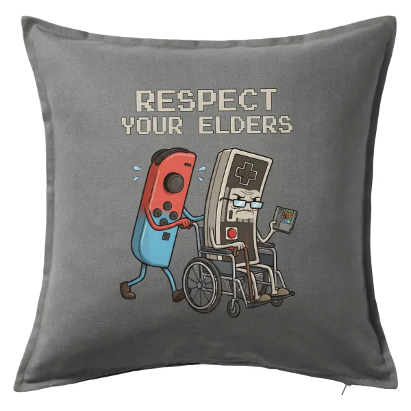 Respect your Elders — Sofa cushion Grey 50x50cm includes filling