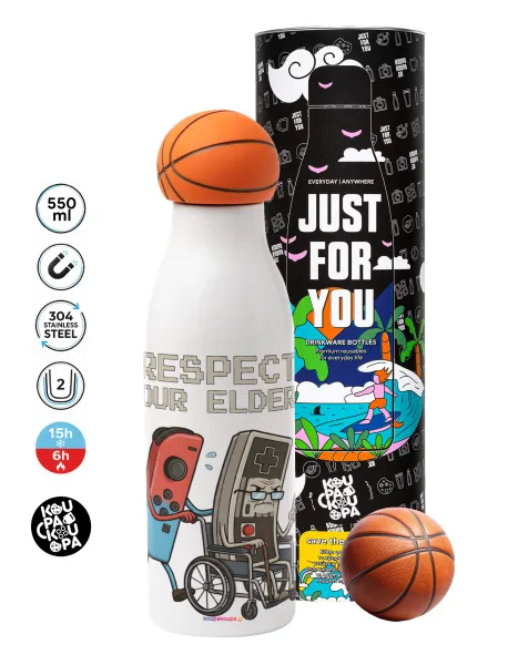 Respect your Elders — Bascetball Metal mug thermos, double wall, 550ml