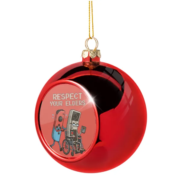 Respect your Elders — Christmas tree ball Red 8cm