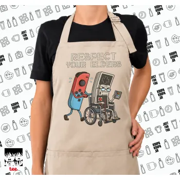 Respect your Elders, Ποδιά μακριά Σεφ ολόσωμη με τσέπες SAND (ΕΝΗΛΙΚΩΝ)