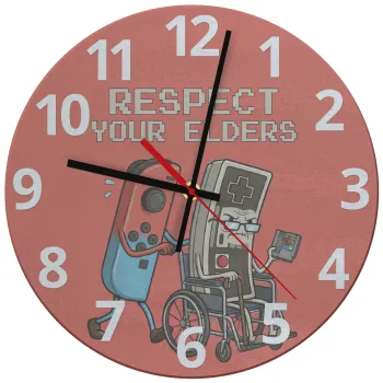 Respect your Elders, Ρολόι τοίχου γυάλινο (30cm)