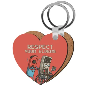 Respect your Elders, Μπρελόκ Ξύλινο καρδιά MDF