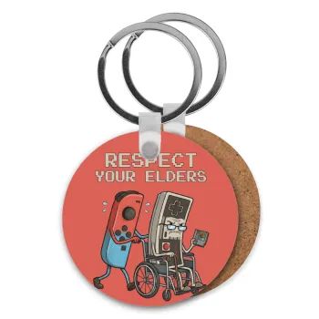 Respect your Elders, Μπρελόκ Ξύλινο στρογγυλό MDF Φ5cm