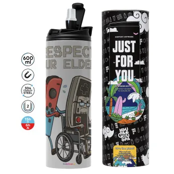 Respect your Elders, Tumbler stainless steel GREY 600ml
